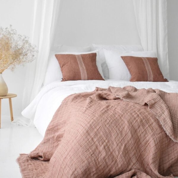 Linen Bedspread 137 x 180 cm