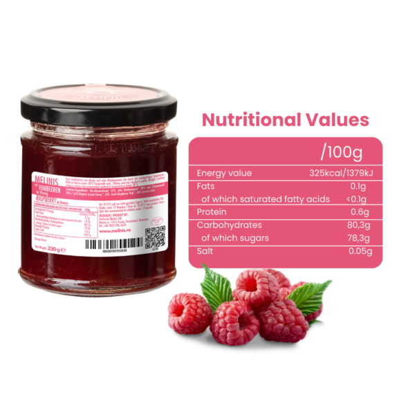 Acacia Honey with Raspberries Spread