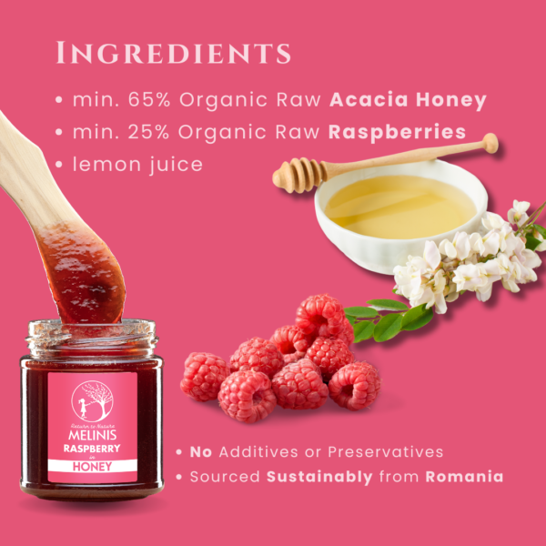 Acacia Honey with Raspberries Spread