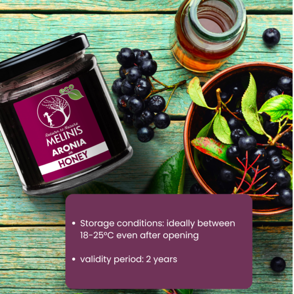 Organic Acacia Honey with Organic Aronia Berries Spread, 230 g