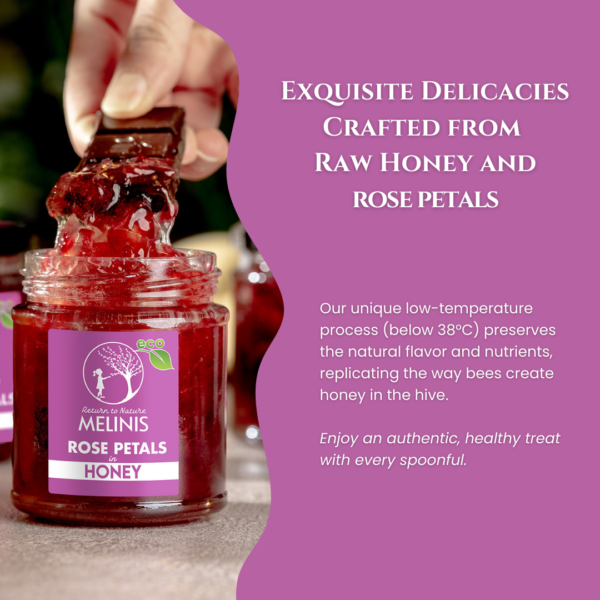 Organic Acacia Honey with Rose Petals