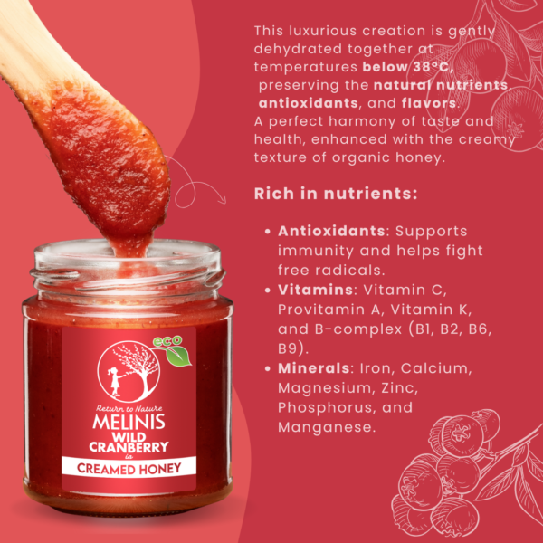 Organic Multiflower Honey with Cranberry & Sea Buckthorn