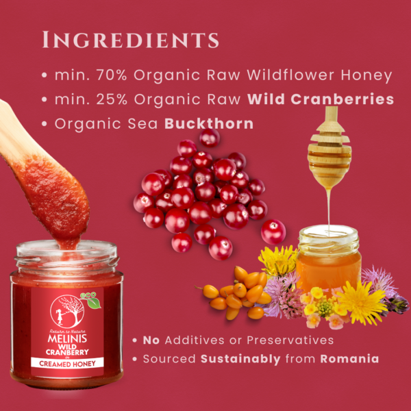 Organic Multiflower Honey with Cranberry & Sea Buckthorn