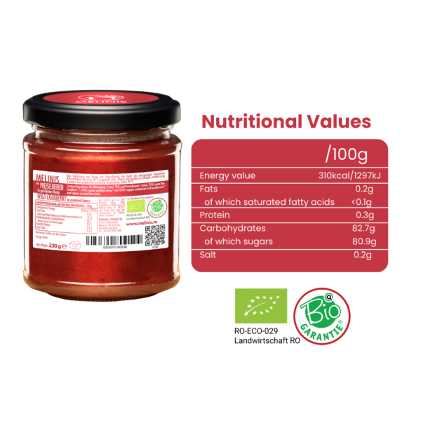 Organic Multiflower Honey with Cranberry & Sea Buckthorn