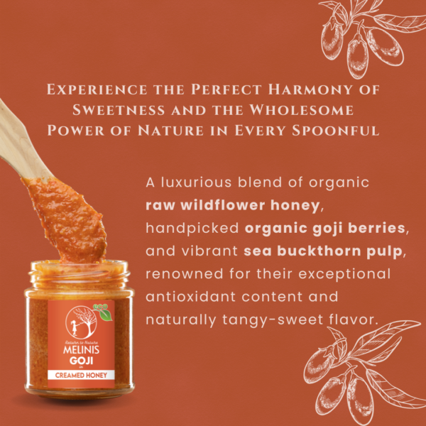 Organic Multiflower Honey with Raw Organic Goji Berry & Sea Buckthorn