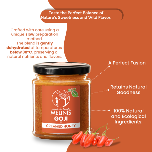 Organic Multiflower Honey with Raw Organic Goji Berry & Sea Buckthorn